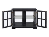 LED Curio Display Cabinet, Antique Display Cabinet with Adjustable Shelves, Retro Design Quality 02623610