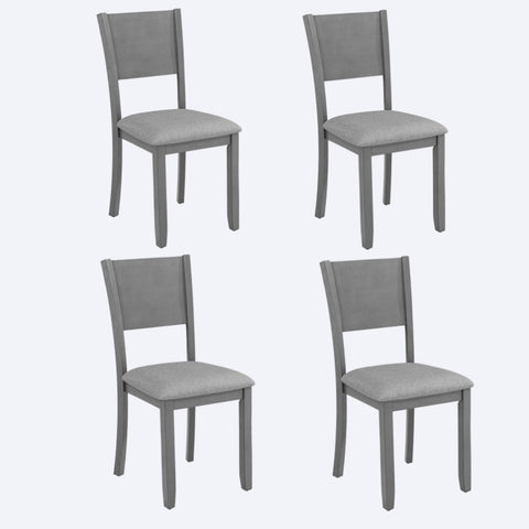 ZUN Dining Chairs set for 4,Kitchen Chair with Padded Seat, Side Chair for Dining Room, Gray W1998P168179