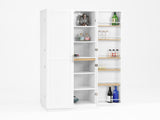 Kitchen Pantry Cabinet White Storage Cabinet Food Pantry with Doors and Adjustable Shelves W409P262446