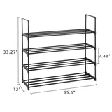 ZUN 2 Set 4 Tiers Shoe Rack Shoe Tower Shelf Storage Organizer For Bedroom, Entryway, Hallway, and 42895024