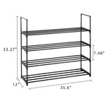 ZUN 4 Tiers Shoe Rack Shoe Tower Shelf Storage Organizer For Bedroom, Entryway, Hallway, and Closet 80345388