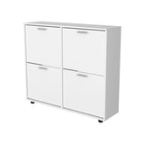 FM FURNITURE Nutrioso Tilt-Out Shoe Storage Cabinet with Multiple Compartments and Modern Desig, B128P301380