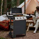 Propane Gas Grill 3 Burner Barbecue Grill, Stainless Steel 26,000 BTU Patio Garden Barbecue Grill W3212P279745