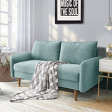 56.3" Velvet Round Arm Apartment Loveseat 72794874