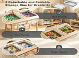 3-Piece Kids Activity Table and Chair Set with Storage Bins & Replaceable Paper Roll, 58546981