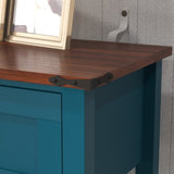 Farmhouse Style Console Table 2 Drawer and Bottom Storage Shelf for Entryway, Rustic Side Table W2557P271250