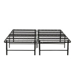 ZUN Metal Mattress Foundation Bed Frame, Cal King Size Bed Base, Bedroom Furniture, Black B011P204496