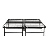 ZUN Metal Mattress Foundation Bed Frame, King Size Bed Base, Bedroom Furniture, Black B011P204497