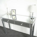 Mirrored Makeup Table Desk Vanity for Women with 2 Drawers 88645439