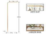 Clothing Rack, Golden Metal Freestanding Heavy Duty Clothes Rack with Marble Base, Multipurpose 93264822