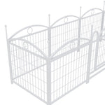 ZUN Dog Playpen Indoor 24 inch 8 Panels Metal Dog Pen Pet Dog Fence Outdoor Exercise Pen with Doors, W368P233997