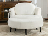 42.5" Single sofa chair,One-piece side table,With Cresent-Shaped footstool,Movable W1628P256787