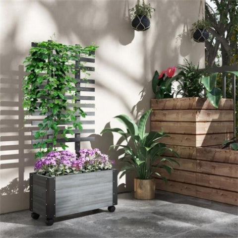 ZUN Wooden Planter、Flower shelf 79480648