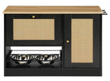 Feeding station with 2 lockers, pet feeding station with 2 elevated dog bowls, side hooks, W1687P246775