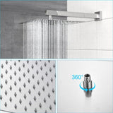 Dual Shower Head - 10 Inch Wall Mounted Square Shower System with Rough-in Valve,Chrome W1243P262627