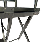 Casual Home Director's Chair, Black Frame/Black Canvas,Suitable for adults, foldable style, 2pcs/set 93515385