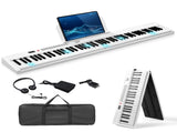 GPP-106 88 Key Folding Piano Semi-Weighted Standard Keyboards Digital Piano with MIDI Bluetooth, 49687437