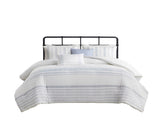 5 Piece Cotton Jaquard Duvet Set-King/Cal King B035P280381