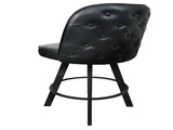Set of 2 Commercial Grade Swivel Button-Tufted Back Bar Stools with Metal Frame Counter Height W5232P423678
