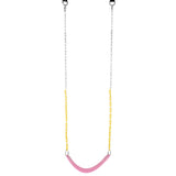 ZUN LALAHO EVA+ Iron Swing + Hanging basket swing combination Pink Baby Swing 40465256