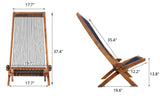 folding roping wood chair W55622287