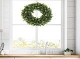 Boxwood Wreath - 12 inch Round Artificial Greenery Indoor Outdoor 34700899