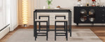 ZUN TREXM 5-Piece Compact Bar Table Set with Table and Stools - Modern Industrial Design, Space-Saving N715P173160A