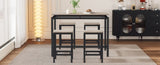 ZUN TREXM 5-Piece Compact Bar Table Set with Table and Stools - Modern Industrial Design, Space-Saving N715P173160A