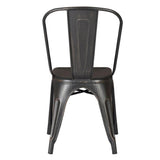 ZUN 2pc Modern Metal Dining Room Kitchen Bar Chairs Contemporary Aesthetic Finish 18-inch Seat Height B011P238137