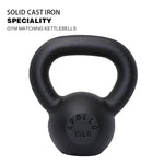 ZUN 15LBS Solid Cast Iron Kettlebells Ideal for Strength Training, Building Muscles 54865831