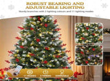 6 ft Pre-lit Artificial Christmas Tree with 818 Tips 250 Lights,-Green Christmas Tree w/Pine Cones 93555101