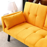 70-inch multi-functional cotton and linen sofa bed foldable cup holder side storage, instantly W3371P337202