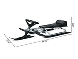 Christmas Gift Snow Racer - 44"x20"x16" Size, 13lbs Lightweight, Parent-Kid Interactive Fun-Black 40049989