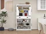 71" Kitchen Pantry Storage Cabinet with 4 Doors,1 Drawer, 2 Adjustable Shelves, W282108550