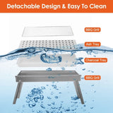 Portable BBQ Griddle, Foldable Kabob Barbecue for Outdoor Hibachi BBQ Lamb Skewer Camping Barbecue 25882230