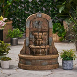 29" High BAGWELL FOUNTAIN Outdoor Weather Resistant Floor Fountain,Stone Gray 71773.00SGRY