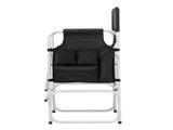 Silver White Iron Pipe Black Cloth Surface Plastic Sprayed Iron Round Pipe Director's Chair 70387054