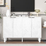 U-Can 47.2'' Modern TV Stand, Entertainment Center Media Console with 2 Spacious Storage Space, N724P233372K