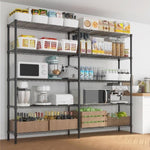 ZUN 58''W Adjustable Storage Shelves 1500LBS NSF Wire Shelving Unit 5 Tier Metal Shelving for Storage 64147316