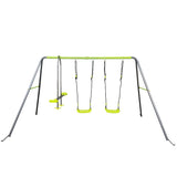 XNS081 lime green interesting swingset with plastic safe swing set 440lbs for outdoor playground for W1711140287