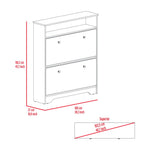 ZUN Brandford Shoe Rack, Superior Top, Two Shelves B128P148670