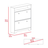 ZUN Brandford Shoe Rack, Superior Top, Two Shelves B128P148670