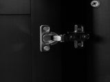 Black Triangle Tall Cabinet with 3 Drawers and Adjustable Shelves for Bathroom, Kitchen or Living 02825158