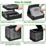 Portable with Carry Bag Foldable Emergency with Lid Trash Bags Camping Foldable 33357478