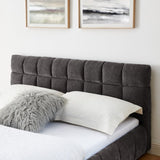 Queen Size Upholstered Bed ,comfortable upholstered bed frame, Chenille fabric, with headboard and W487P235286