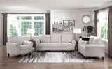 ZUN Modern Transitional Sand Hued Textured Fabric Upholstered 1pc Sofa Attached Cushions Living Room B01156550