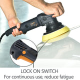 Dual Action Car Buffer, 21mm Random orbital Polisher, 6 Variable Speeds 2100-5000 OPM, 6 inch T3177P305039
