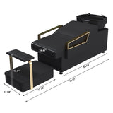 Shampoo Bowl and Set for Salon, Hair Washing Station for Hair Stylist, ABS Shampoo Bowl Sink W2700P318168