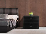 Modern Simple 4-Drawer Dresser Black 67789972