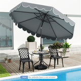 10 Feet Patio Umbrella with Crank Tilt Adjustment - Gray 50242694